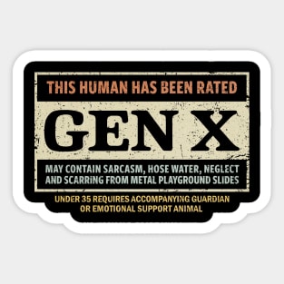 Rated Gen X Sticker